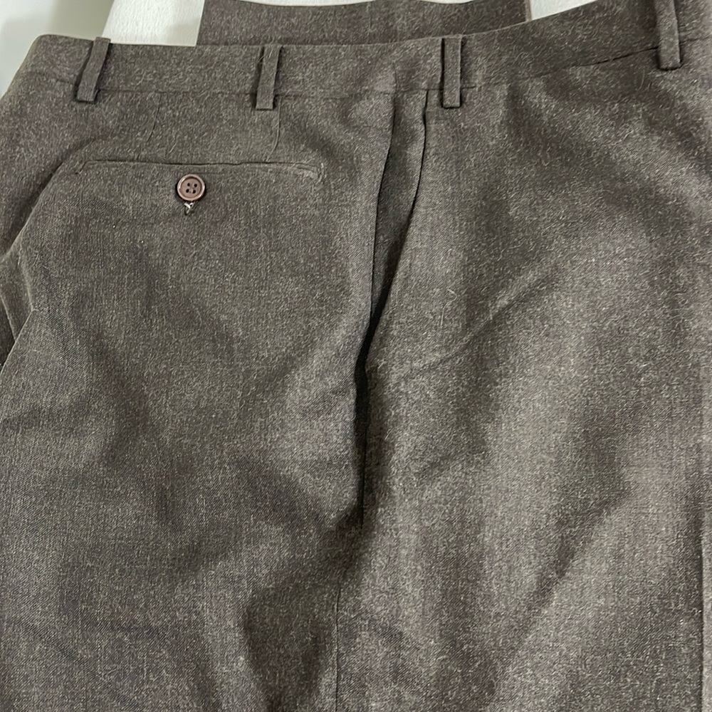 Canali Dress Pants Brown, VGUC, waist 37”, Inseam 30”. 100% Wool, made in Italy - Picture 6 of 16
